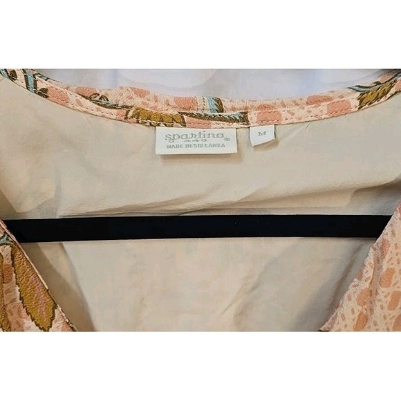 Spartina 449 Janette M Boho Floral Midi Dress Cottagecore Prairie Romantic - Picture 6 of 9